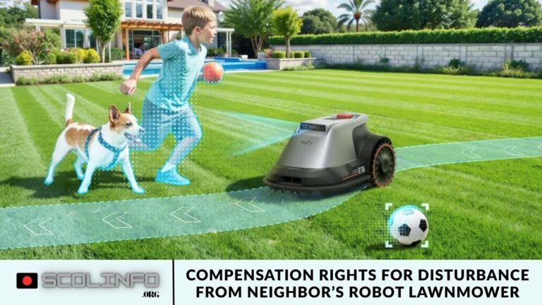 Compensation Rights for Disturbance from Neighbor’s Robot Lawnmower