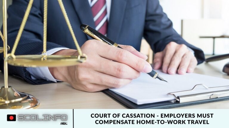 Court of Cassation - Employers Must Compensate Home-to-Work Travel