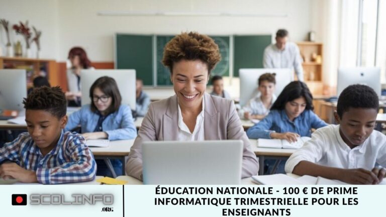 Éducation nationale – 100 € de prime informatique trimestrielle pour les enseignants Éducation nationale - 100 € de prime informatique trimestrielle pour les enseignants