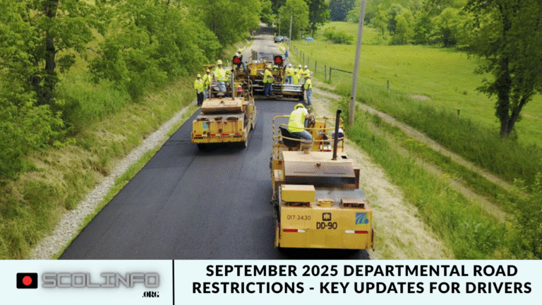 September 2025 Departmental Road Restrictions - Key Updates for Drivers