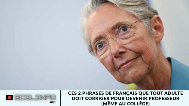 Ces 2 phrases de français que tout adulte doit corriger pour devenir professeur (même au collège) Ces 2 phrases de français que tout adulte doit corriger pour devenir professeur (même au collège)