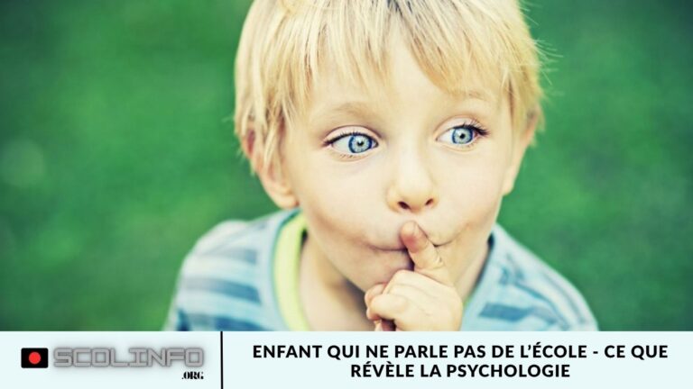 Enfant qui ne parle pas de l’école - ce que révèle la psychologie