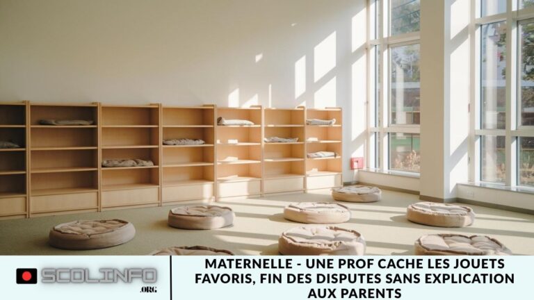 Maternelle - Une prof cache les jouets favoris, fin des disputes sans explication aux parents