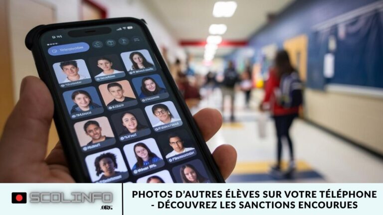 Photos d’autres élèves sur votre téléphone - découvrez les sanctions encourues