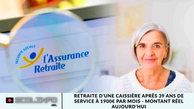Retraite d’une Caissière Après 39 Ans de Service à 1900€ par Mois - Montant Réel Aujourd’hui