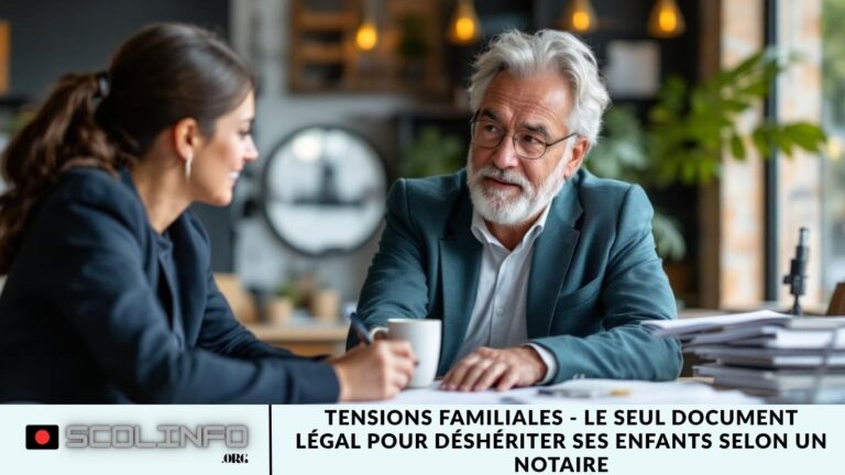 Tensions familiales - le seul document légal pour déshériter ses enfants selon un notaire