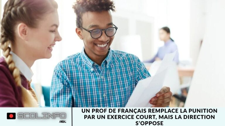 Un Prof de Français Remplace la Punition par un Exercice Court, Mais la Direction S’oppose