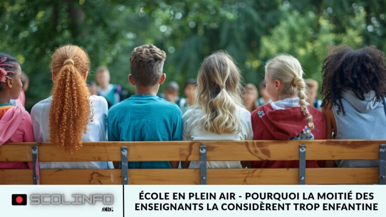 École en plein air – pourquoi la moitié des enseignants la considèrent trop enfantine École en plein air - pourquoi la moitié des enseignants la considèrent trop enfantine