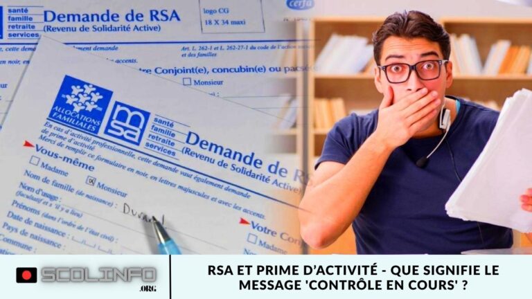 RSA et Prime d’Activité – Que Signifie le Message ‘Contrôle en Cours’ ? RSA et Prime d’Activité - Que Signifie le Message 'Contrôle en Cours' ?