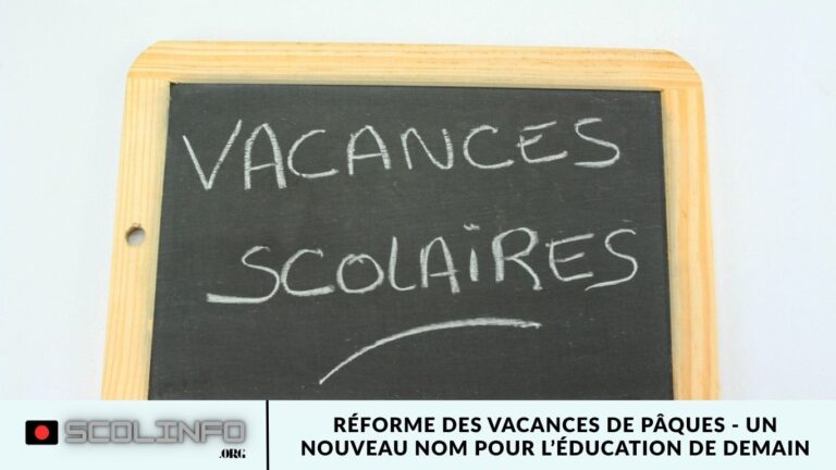 Réforme des vacances de Pâques – un nouveau nom pour l’éducation de demain Réforme des vacances de Pâques - un nouveau nom pour l’éducation de demain